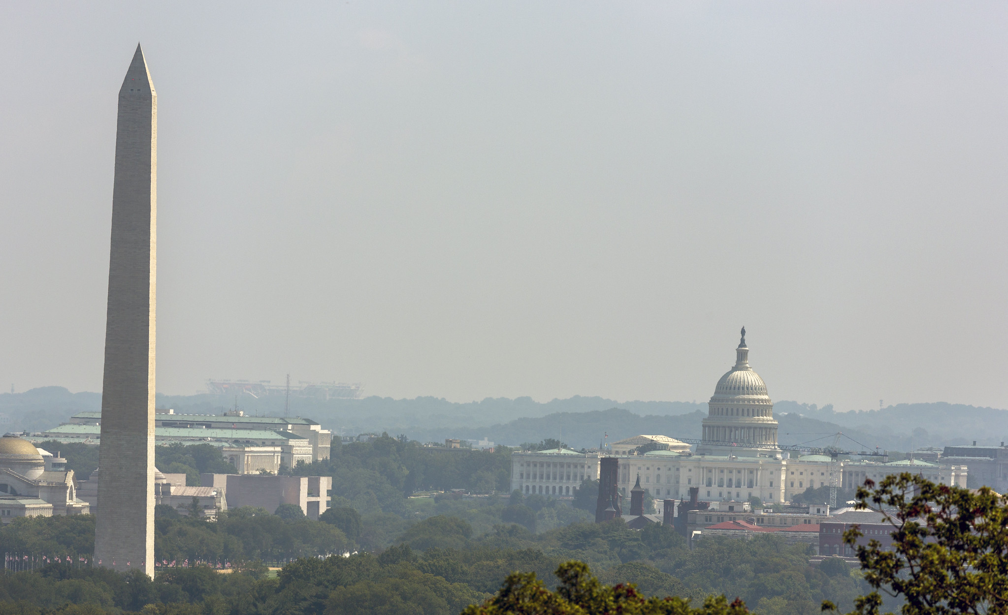 Washington DC on a hot and humid day