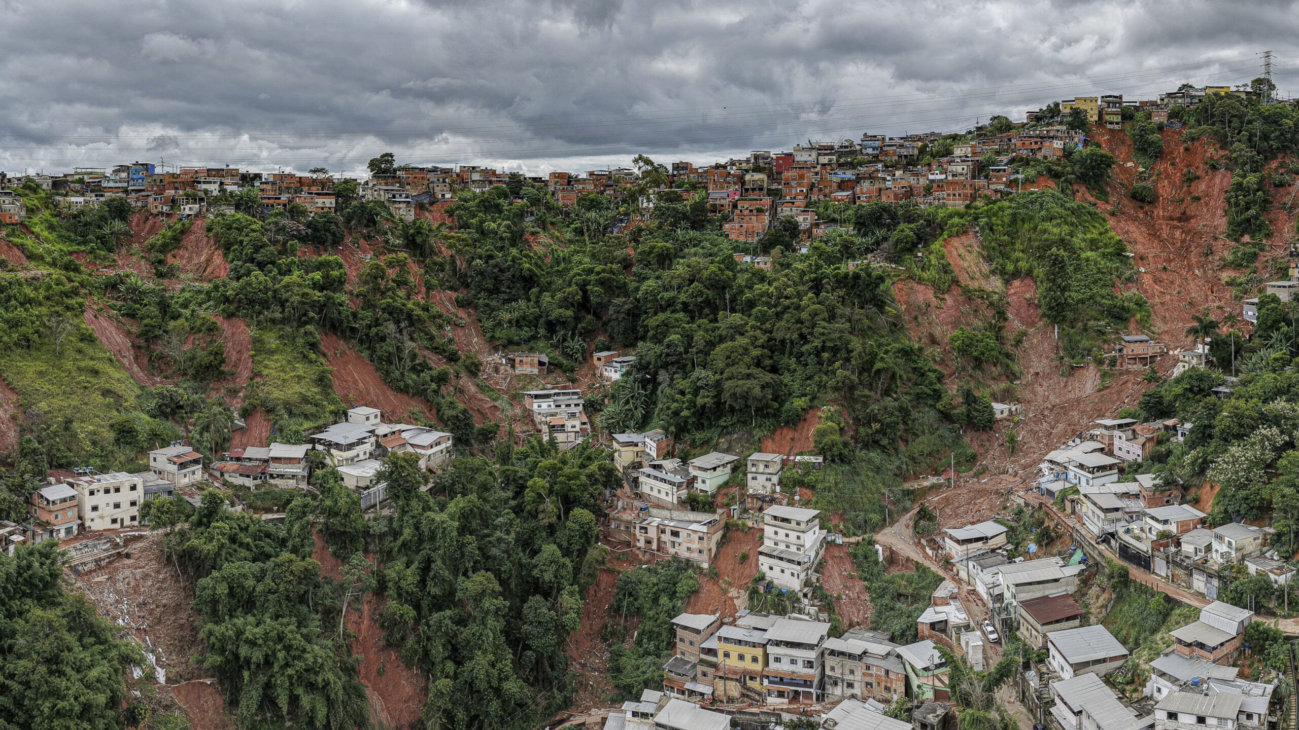 View of impacted areas in the city of Juiz de Fora, Minas Gerais, Brazil
