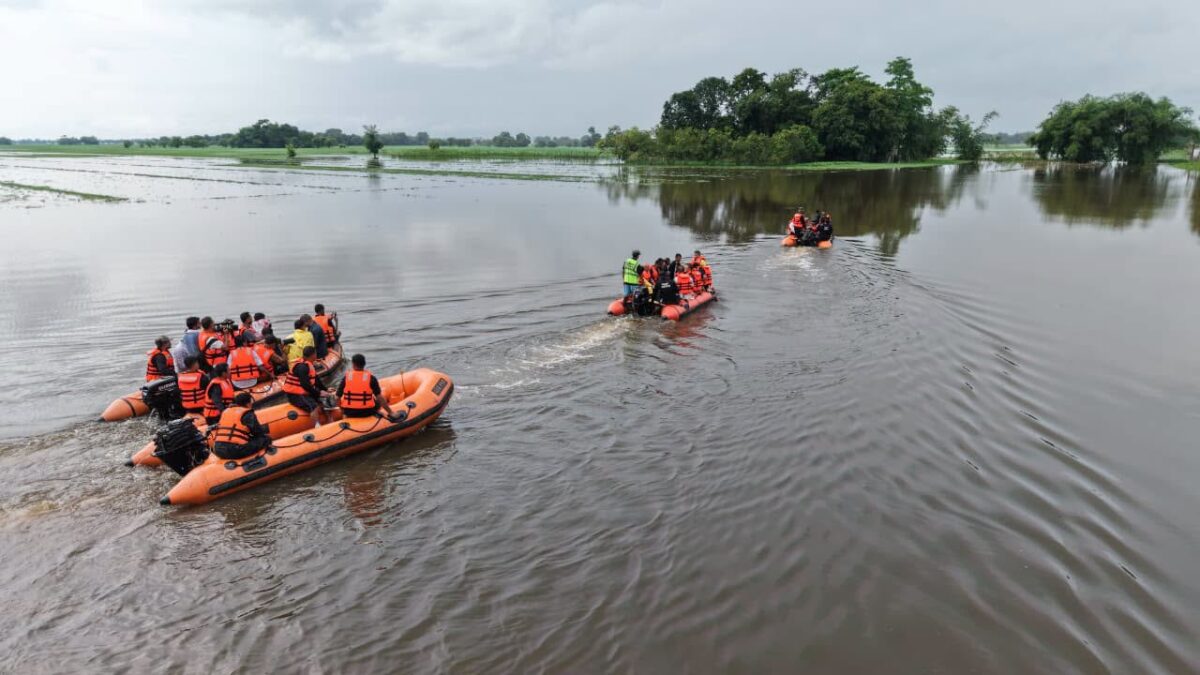 Flooding in Assam State in August 2026. Photo: Facebook/CMO Assam