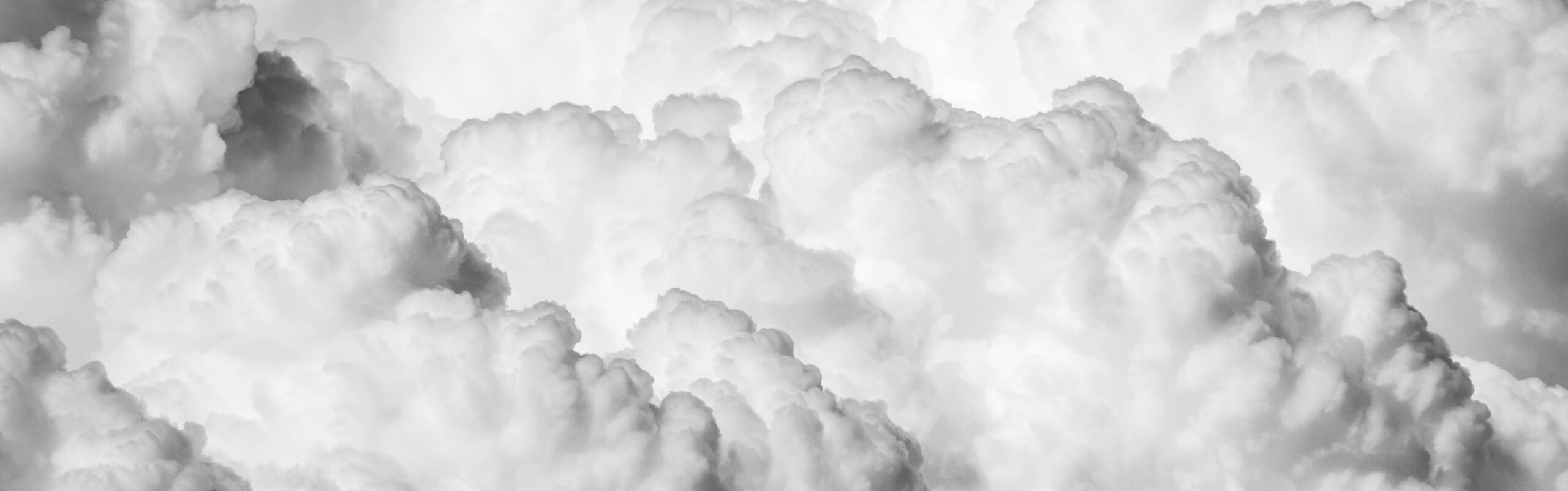 A photo of large white clouds
